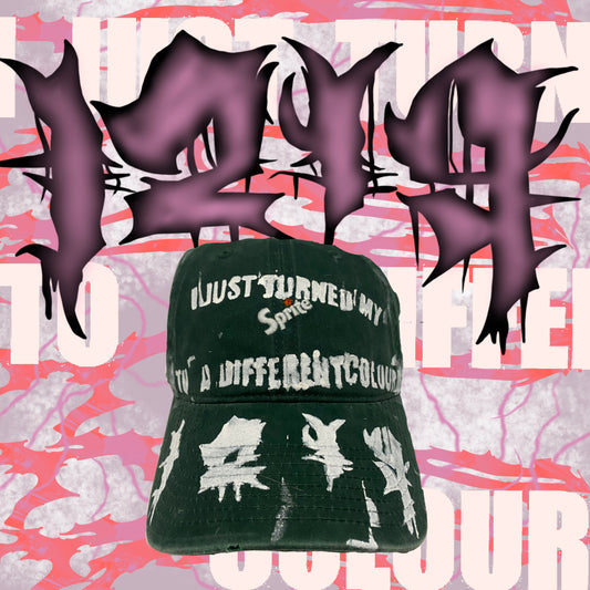 “I JUST TURNED MY SPRITE TO A DIFFERENT COLOUR” DISTRESSED PAINTERS CAP.