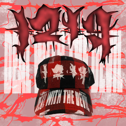 DEAL WITH THE DEVIL TRUCKER HAT.