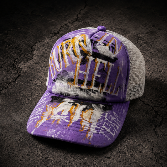“BURN IN HELL” 1OF1 PAINTERZ CAP.